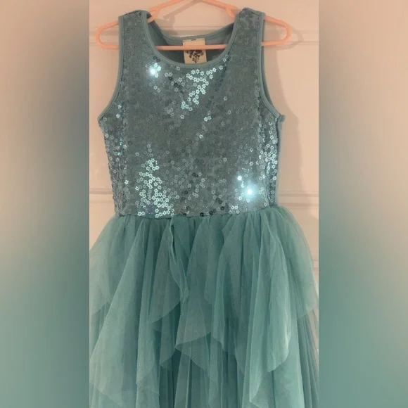 Lily Bleu Aqua Sequin Dress - Picture 3 of 8